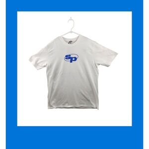 NWT Seoul Projects SP Men's Sport Tee White Blue Graphic Logo XL